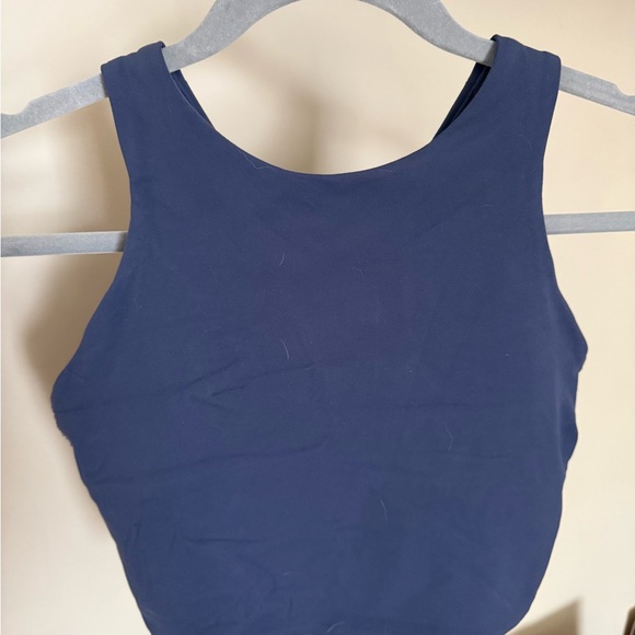 Athleta Other - Athleta Blue Crop Fitted Tank Top Sports Bra